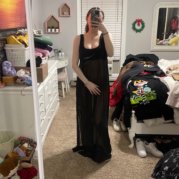 Y2K Intimates & Sleepwear Black See Through Slip Dress Poshmark